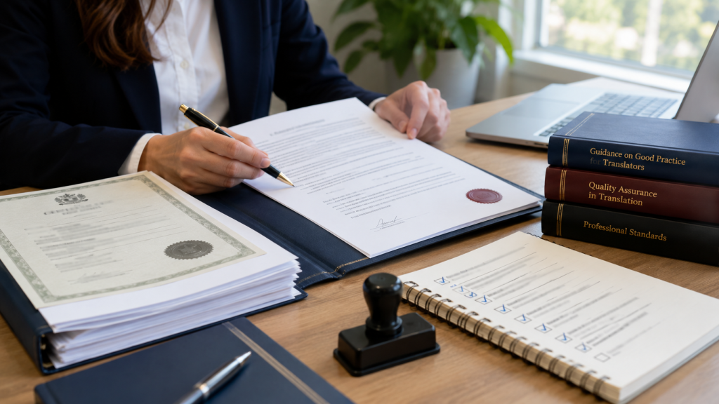 Secure review of official documents during the certified translation process